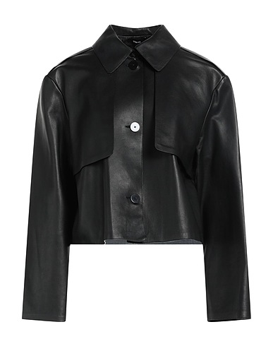 THEORY Jacket Black 100% Lambskin