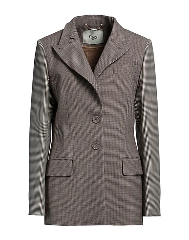 FENDI Blazer Light brown 96% Virgin Wool, 3% Polyamide, 1% Elastane