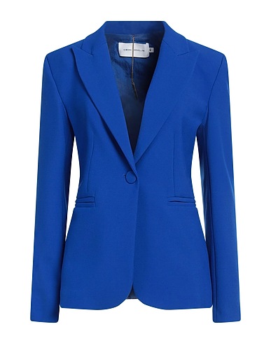 SIMONA CORSELLINI Blazer Bright blue 63% Polyester, 27% Viscose, 7% Cotton, 3% Elastane