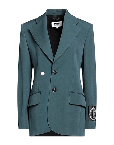MM6 MAISON MARGIELA Blazer Dark green 54% Virgin Wool, 46% Viscose