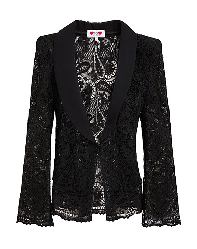 GAI MATTIOLO Blazer LOVE TO LOVE Black 50% Polyester, 50% Polyamide