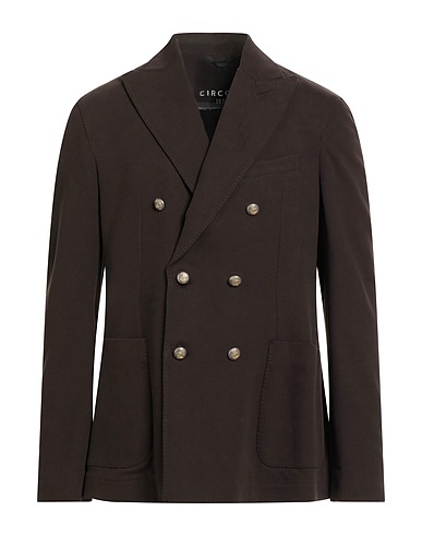 CIRCOLO 1901 Blazer Dark brown 95% Cotton, 5% Elastane