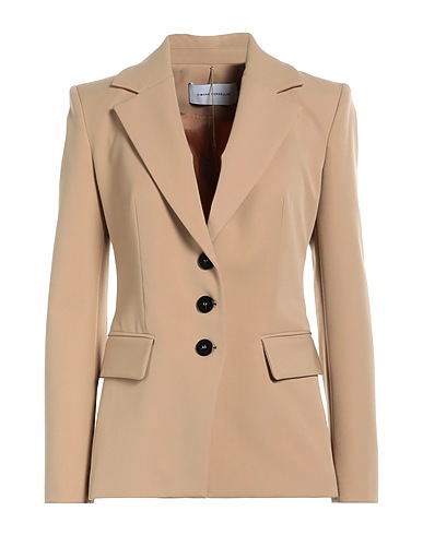 SIMONA CORSELLINI Giacca Beige 66% Poliestere, 28% Viscosa, 6% Elastan