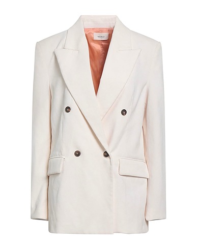 VICOLO Blazer White 85% Polyester, 12% Nylon, 3% Elastane