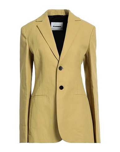 JIL SANDER Blazer Mustard 100% Linen, Cotton, Viscose, Elastane