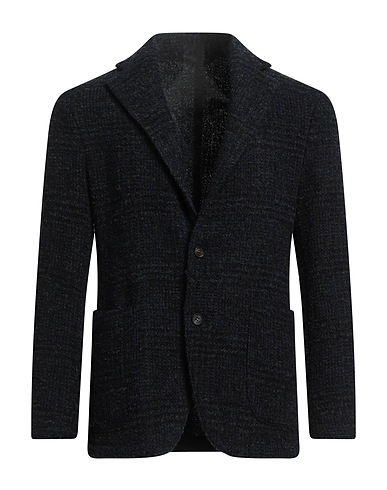 GIAMPAOLO Blazer Midnight blue 42% Virgin Wool, 24% Polyester, 19% Acrylic, 15% Alpaca wool