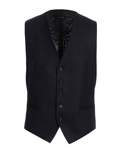 TAGLIATORE Waistcoat Midnight blue 98% Virgin Wool, 2% Elastane
