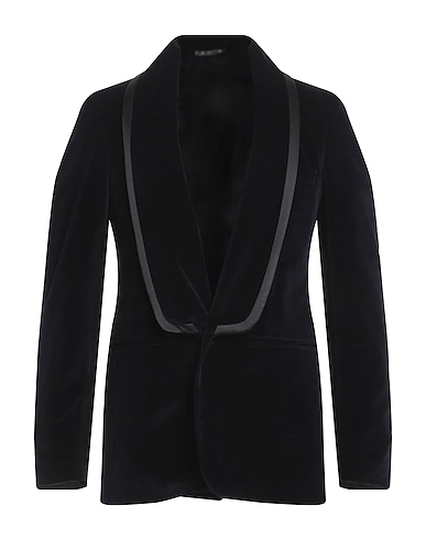 GRIFONI Blazer Midnight blue 99% Cotton, 1% Elastane, Polyester