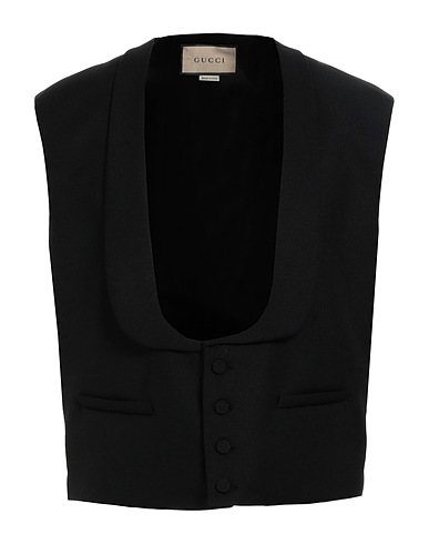 GUCCI Anzugweste Schwarz 70% Wolle, 30% Mohairwolle