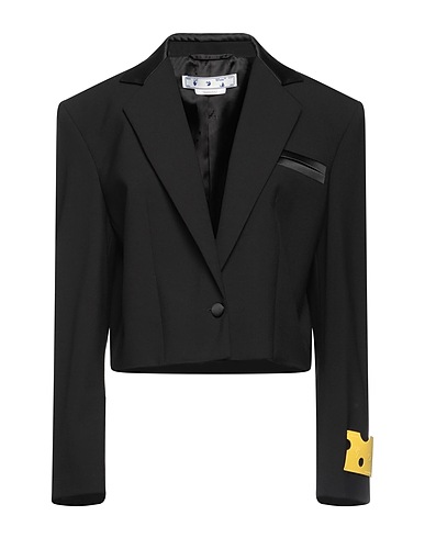 OFF-WHITE™ Blazer Black 53% Polyester, 43% Virgin Wool, 4% Elastane, Silk