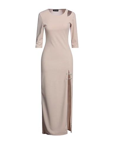 VANESSA SCOTT Vestito midi Beige 95% Poliestere, 5% Elastan