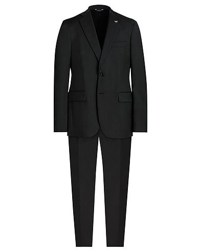 TOMBOLINI Suits Charcoal 100% Virgin Wool, Acetate, Viscose