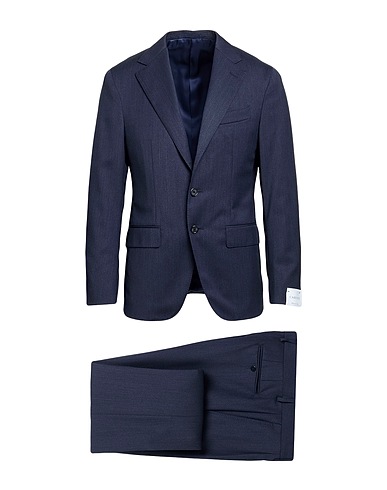 CARUSO Suits Navy blue 100% Wool