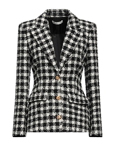 ALESSANDRA RICH Blazer Black 58% Virgin Wool, 27% Polyamide, 9% Polyester, 3% Acrylic, 3% Cotton