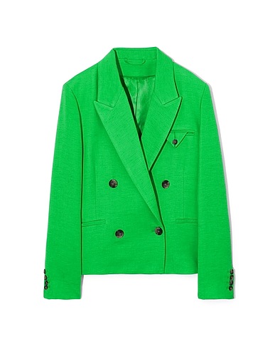 COS Blazer Green 77% Viscose, 23% Linen