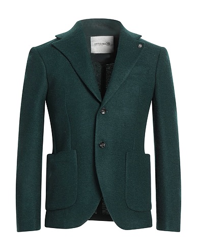 OFFICINA 36 Blazer Dark green 50% Polyester, 32% Virgin Wool, 18% Acrylic
