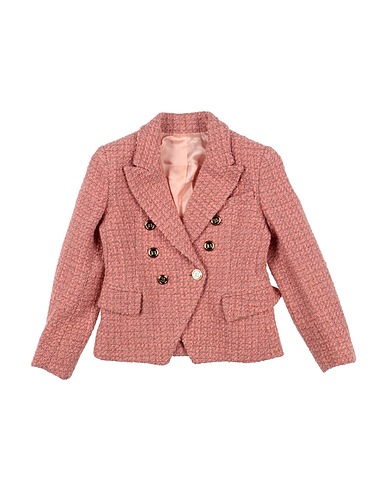 BALMAIN Blazer Pink 35% Virgin Wool, 30% Acrylic, 16% Polyamide, 10% Cotton, 9% Metallic Polyester