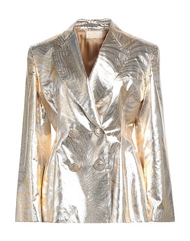 SARA BATTAGLIA Blazer Silver 61% Polyester, 39% Polyamide
