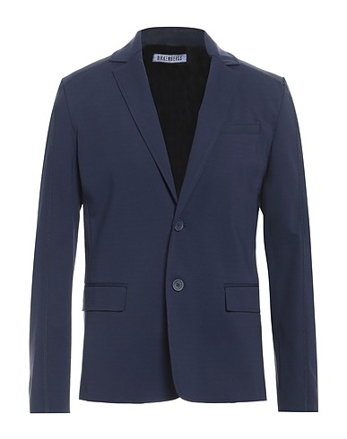 BIKKEMBERGS Blazer Navy blue 52% Cotton, 40% Polyamide, 8% Elastane