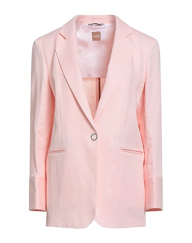 BOSS Blazer Light pink 67% Linen, 31% Viscose, 2% Elastane
