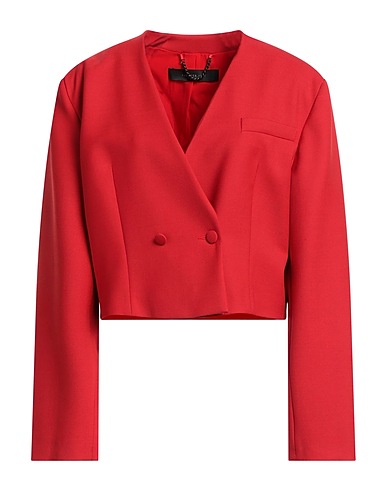 FEDERICA TOSI Giacca Rosso 52% Poliestere, 43% Lana, 5% Elastan