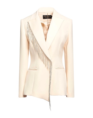 SIMONA CORSELLINI Blazer Cream 100% Polyester