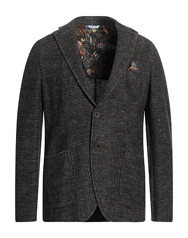 MANUEL RITZ Blazer Testa di moro 35% Acrilico, 28% Poliestere, 16% Cotone, 15% Lana, 6% Altre Fibre