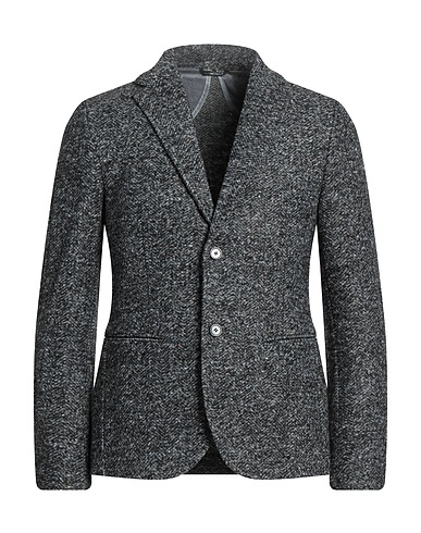 GREY DANIELE ALESSANDRINI Blazer Grey 70% Polyester, 18% Wool, 9% Acrylic, 3% Viscose