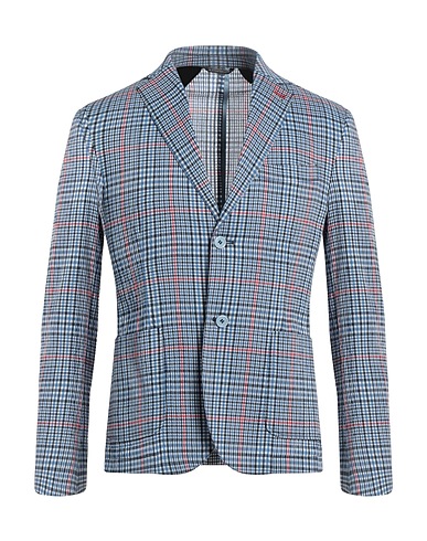 GREY DANIELE ALESSANDRINI Blazers Azurblau 64% Baumwolle, 20% Polyester, 16% Elastan