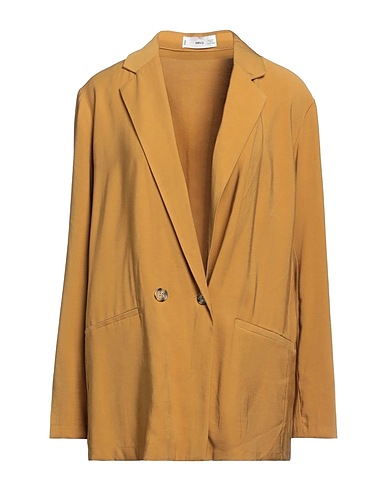 MANGO Giacca Giallo ocra 90% Viscosa, 10% Poliestere
