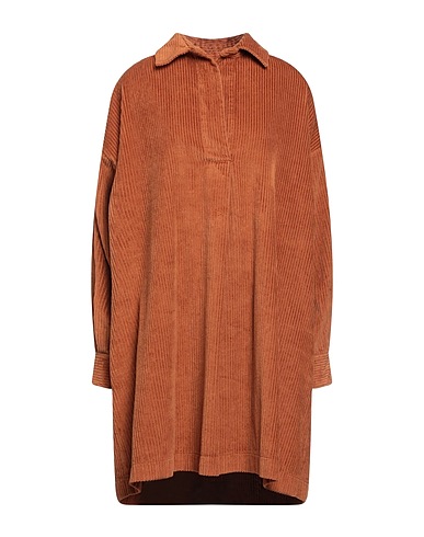 OTTOD'AME Short dress Brown 100% Cotton