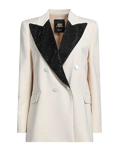 ANIYE RECORDS Blazer Cream 48% Cotton, 48% Polyester, 4% Elastane