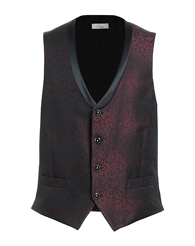 1911 LUBIAM CERIMONIA Suit vest Burgundy 70% Polyester, 30% Acetate