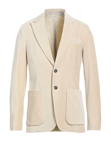 PAOLO PECORA Blazer Cream 76% Cotton, 21% Polyamide, 3% Elastane