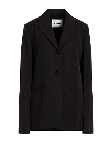 JIL SANDER Blazer Dark brown 57% Viscose, 43% Silk
