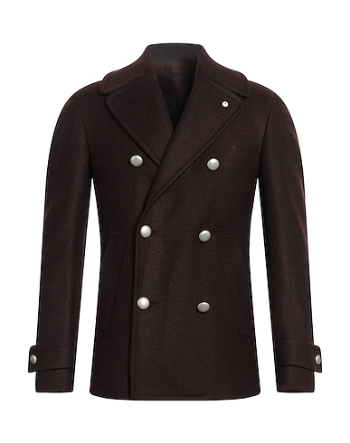 L.B.M. 1911 Coat Burgundy 45% Polyester, 40% Acrylic, 15% Wool