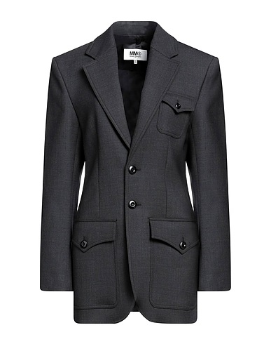 MM6 MAISON MARGIELA Blazer Black 54% Polyester, 44% Virgin Wool, 2% Elastane
