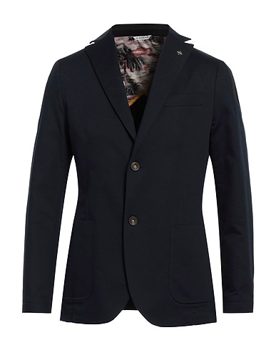 MANUEL RITZ Blazer Midnight blue 99% Cotton, 1% Elastane