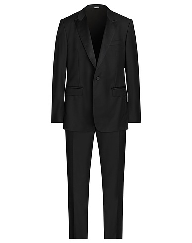 LANVIN Costumes Noir 100% Laine, Cupro