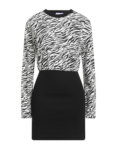 GAëLLE Paris Short dress Black 92% Cotton, 8% Elastane