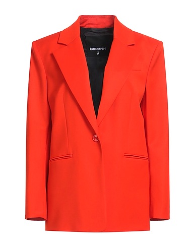 PATRIZIA PEPE Blazer Orange 67% Polyester, 31% Viscose, 2% Elastane