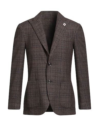 LARDINI Blazer Brown 61% Wool, 22% Silk, 16% Cotton, 1% Linen