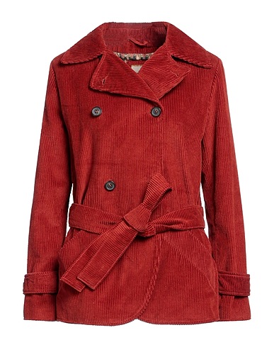 D'AMICO Double breasted pea coat Rust 100% Cotton