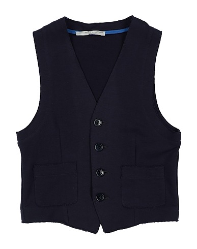 DANIELE ALESSANDRINI Panciotto Blu notte 96% Cotone, 4% Elastan