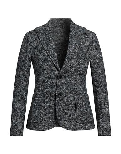 GREY DANIELE ALESSANDRINI Blazer Lead 70% Polyester, 18% Wool, 9% Acrylic, 3% Viscose