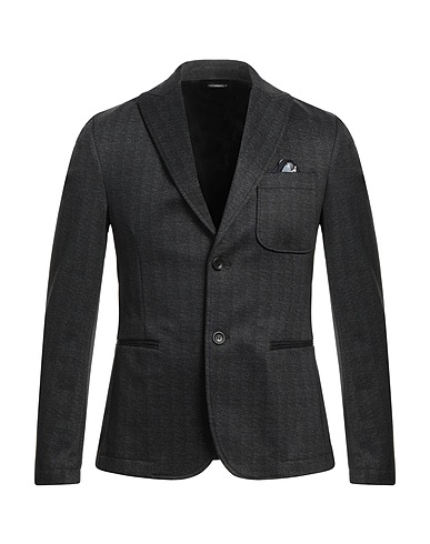 DANIELE ALESSANDRINI HOMME Blazer Charcoal 80% Polyester, 15% Viscose, 5% Elastane