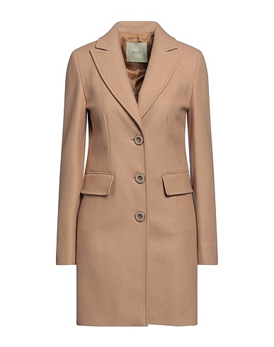 SEES INFINITELY WOMAN Coat Camel 95% Wool, 5% Other Fibres