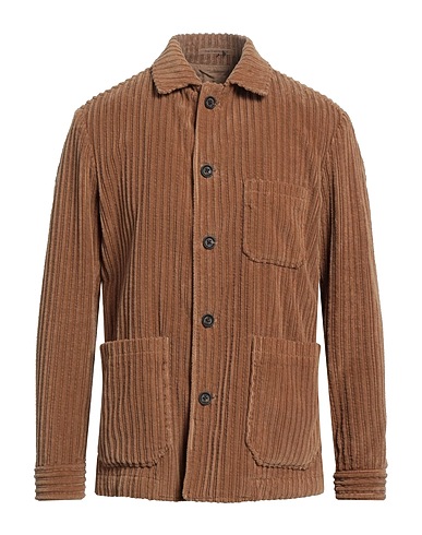 BAGNOLI Sartoria Napoli Solid colour shirt Camel 100% Cotton