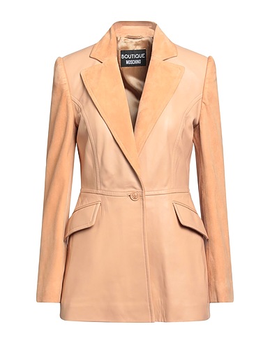 BOUTIQUE MOSCHINO Blazer Sand Sheepskin, Goat skin