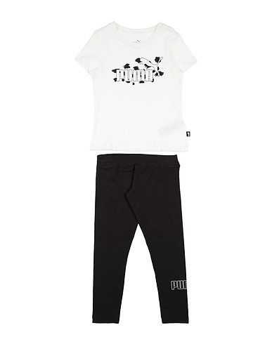 PUMA Completo Bambini Graphic Tee & Leggings Set G
 Bianco 100% Cotone